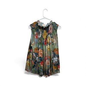 Deletta Multicolor Floral Top—Stunning🌹🌸💐